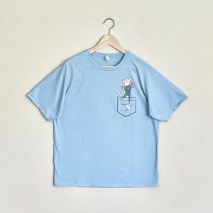 Disney Pixar Ratatouille Remy Small Pocket Chef Light Blue T Shirt Adult Large